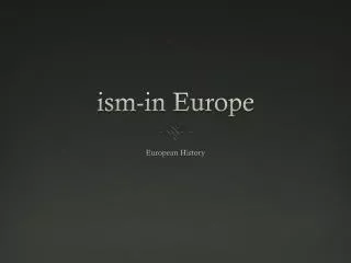 i sm-in Europe