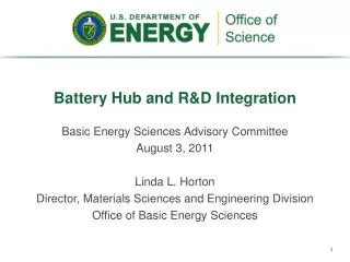 Battery Hub and R&amp;D Integration