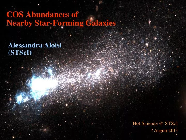 cos abundances of nearby star forming galaxies