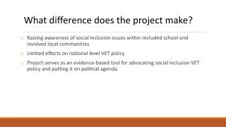 Raising awareness of social inclusion issues within included school and involved local communities