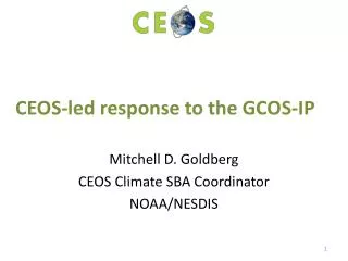 CEOS-led response to the GCOS-IP