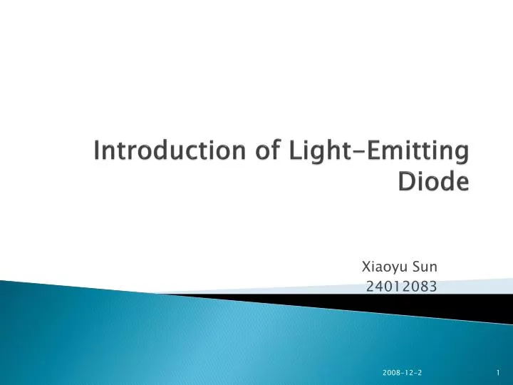introduction of light emitting diode
