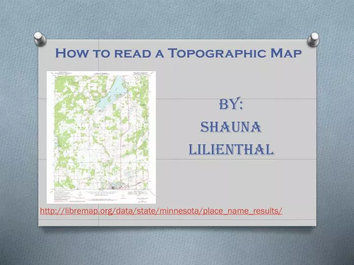 how to read a topographic map