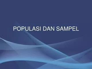 populasi dan sampel