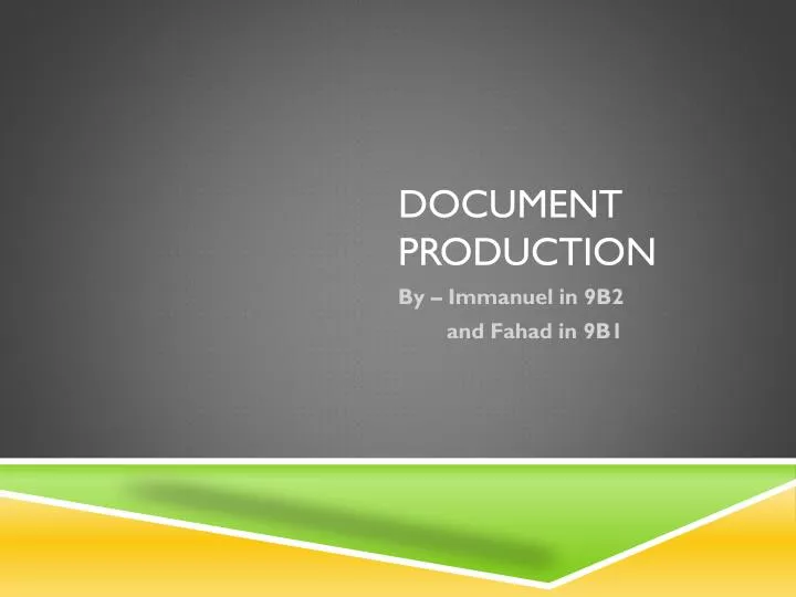 document production