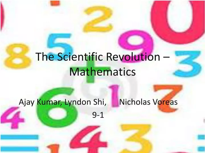 the scientific revolution mathematics