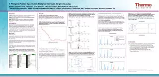 A Phospho -Peptide Spectrum Library for Improved Targeted Assays