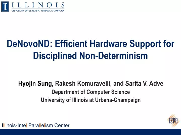 denovond efficient hardware support for disciplined non determinism