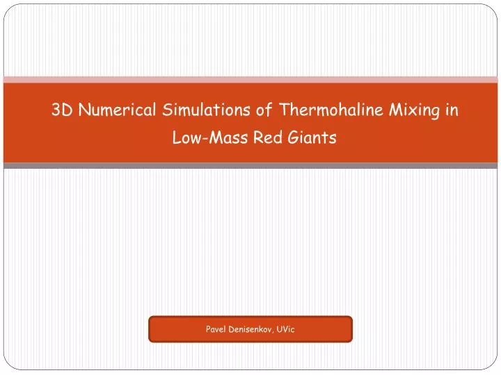 3d numerical simulations of thermohaline mixing in low mass red giants