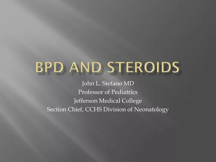 bpd and steroids