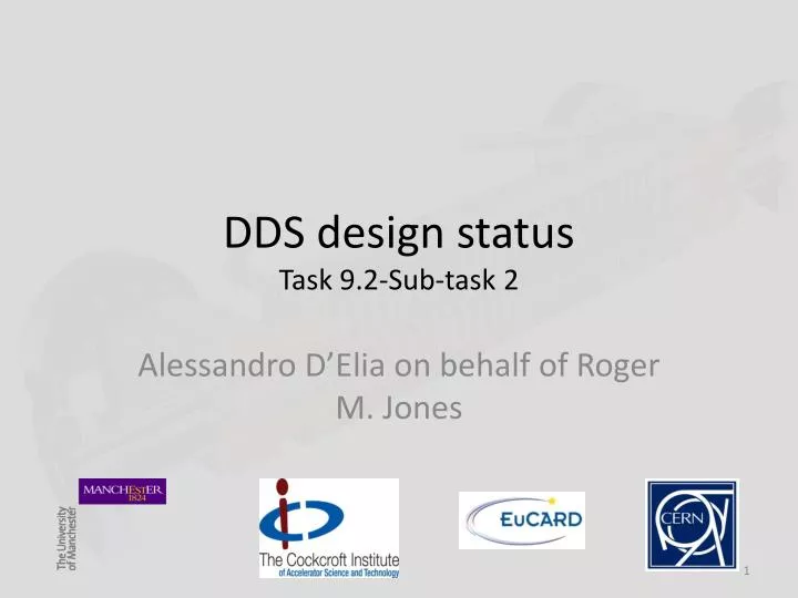 dds design status task 9 2 sub task 2