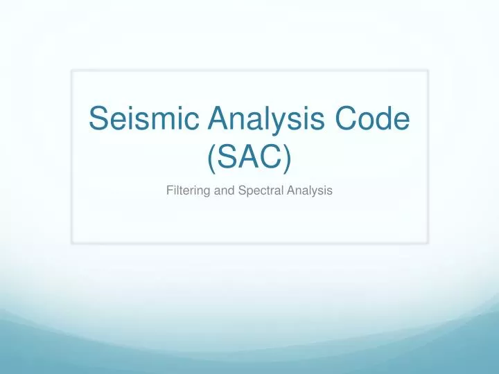 seismic analysis code sac