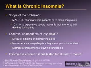 What is Chronic Insomnia?