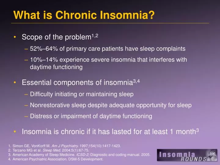 what is chronic insomnia