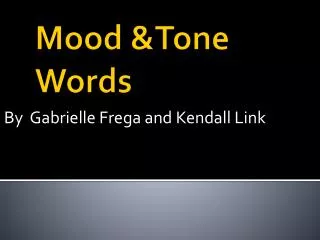 Mood &amp;Tone Words