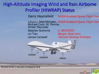 High-Altitude Imaging Wind and Rain Airborne Profiler (HIWRAP) Status