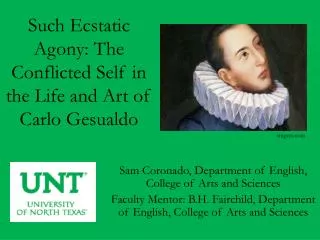 Such Ecstatic Agony: The Conflicted Self in the Life and Art of Carlo Gesualdo