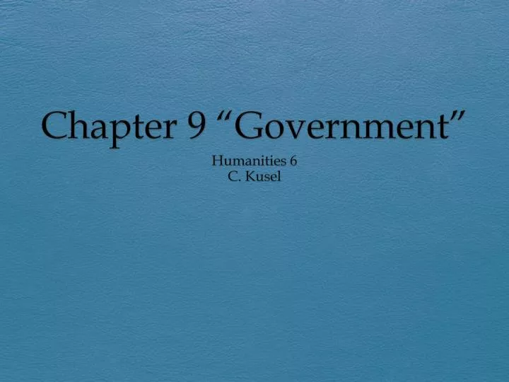 chapter 9 government