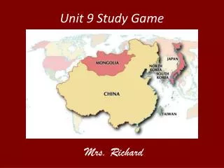 Unit 9 Study Game