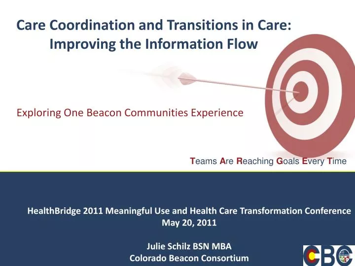 care coordination and transitions in care improving the information flow