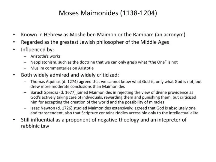 moses maimonides 1138 1204