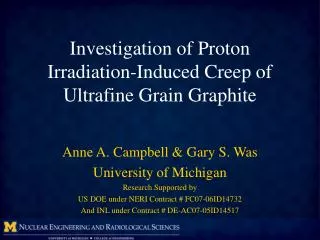 Investigation of Proton Irradiation-Induced Creep of Ultrafine Grain G raphite