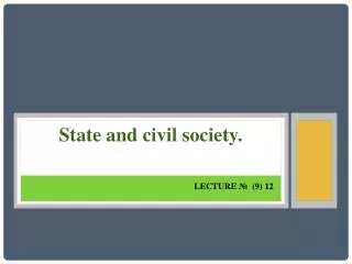 State and civil society.