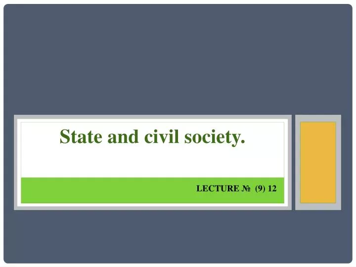 state and civil society