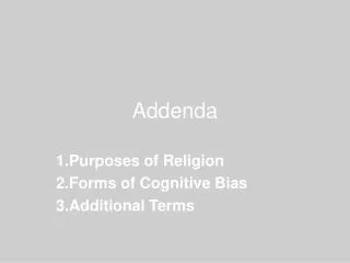 addenda