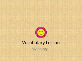 Vocabulary Lesson