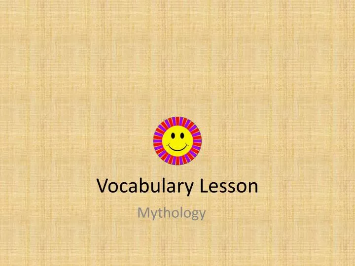 vocabulary lesson