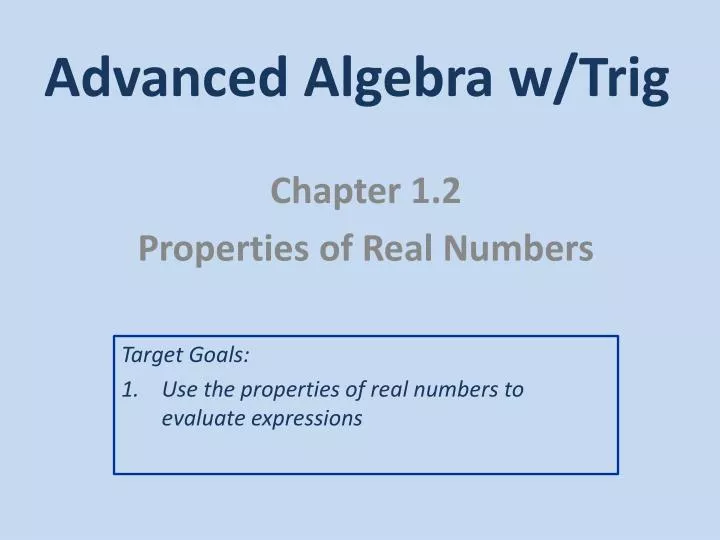 advanced algebra w trig