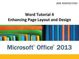 Word Tutorial 4 Enhancing Page Layout and Design