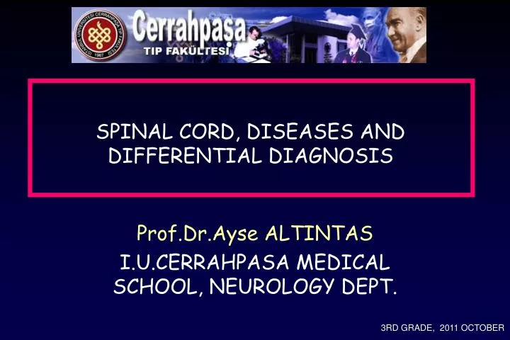 spinal cord diseases and differential diagnosis