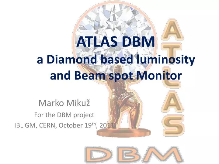 atlas dbm a diamond based luminosity and beam spot monitor