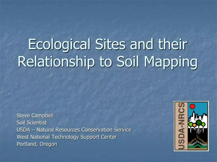 ecological sites and their relationship to soil mapping