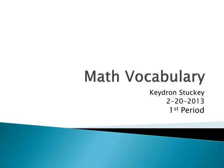 math vocabulary