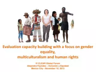 Evaluation capacity building with a focus on gender equality, multiculturalism and human rights