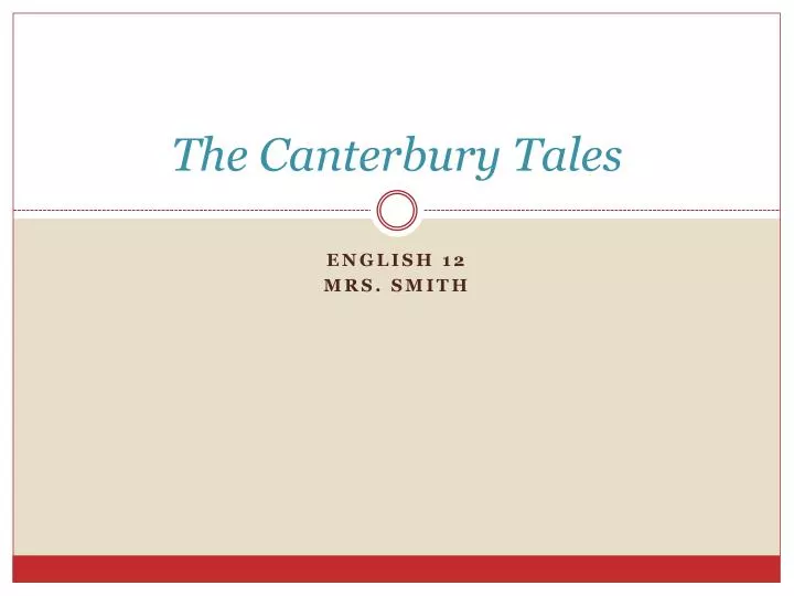 the canterbury tales