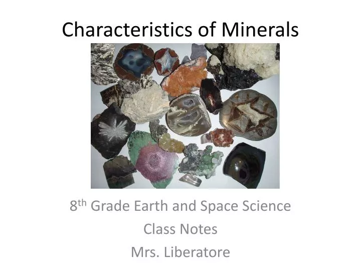 characteristics of minerals