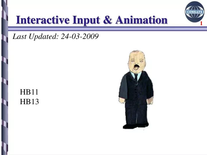 interactive input animation