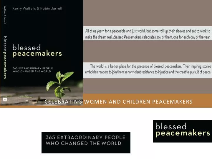 celebrating women and children peacemakers