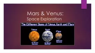 Mars &amp; Venus: Space Exploration