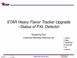 STAR Heavy Flavor Tracker Upgrade --Status of PXL Detector