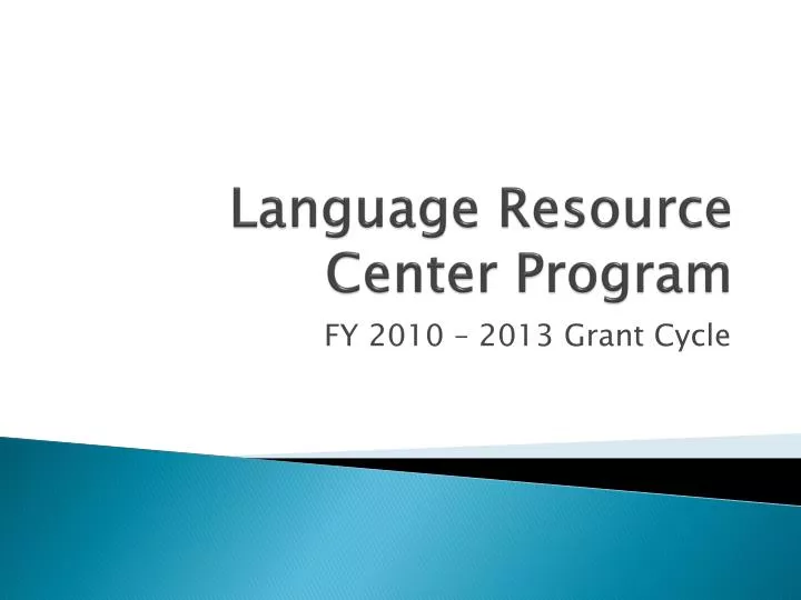 language resource center program