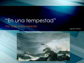 en una tempestad