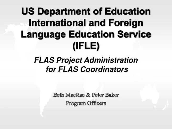 us department of education international and foreign language education service ifle