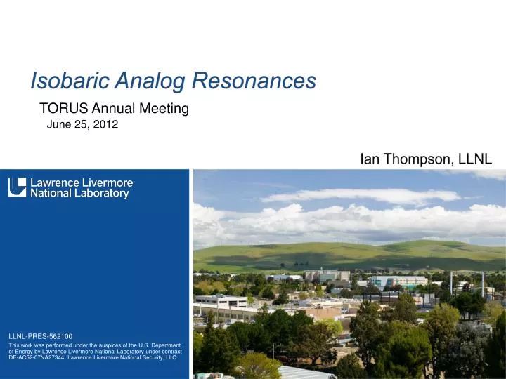 isobaric analog resonances