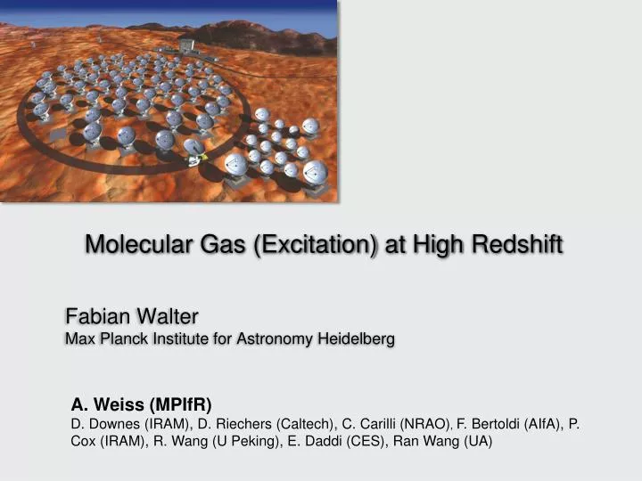 molecular gas excitation at high redshift