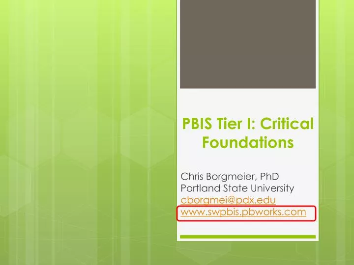 pbis tier i critical foundations